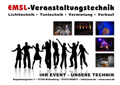 EMSL-Veranstaltungstechnik. Ihr Partner in Sachen Licht und Tontechnik. Ihr Event - Unsere Technik.